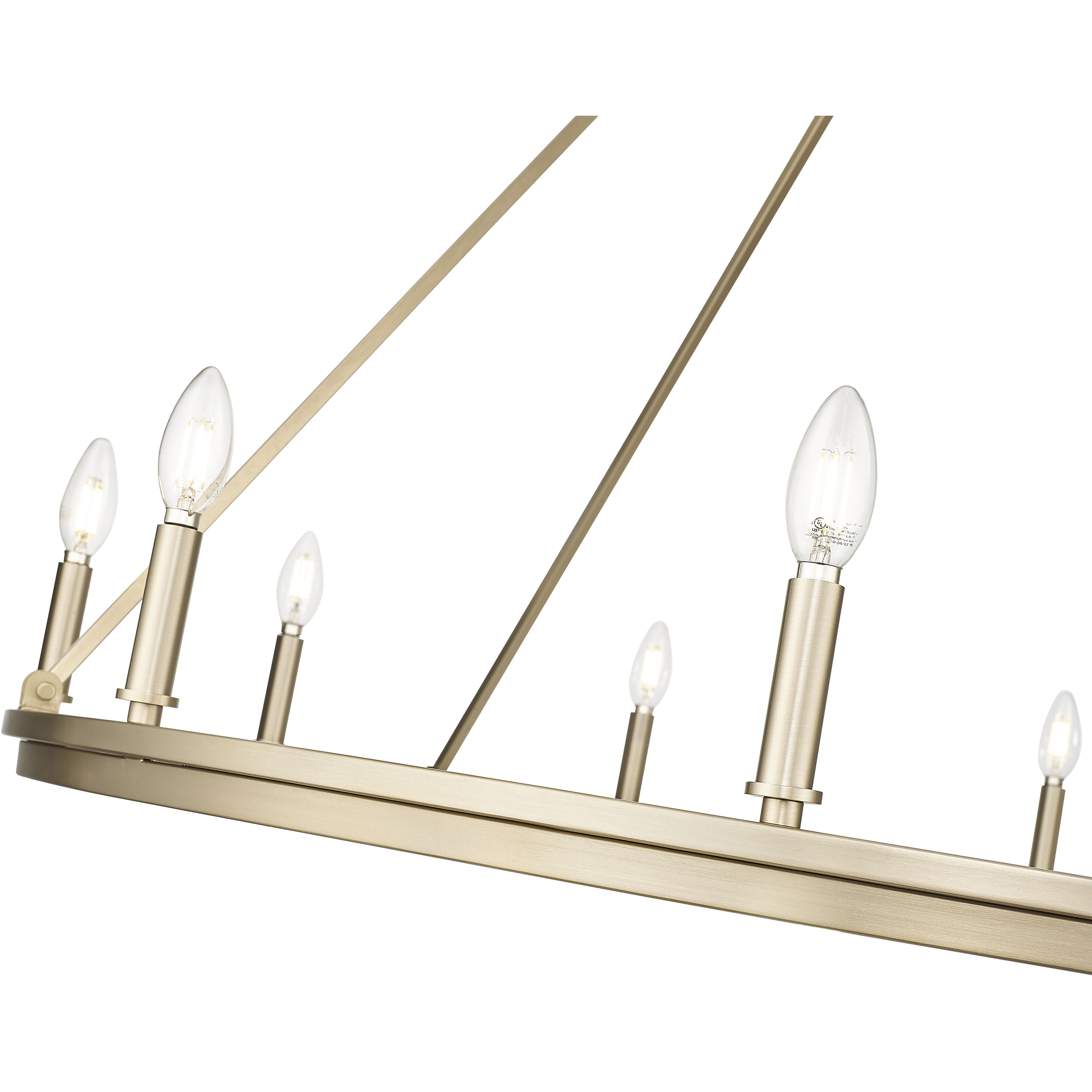 Carruth 10 Light 45 inch Modern Gold Chandelier Ceiling Light